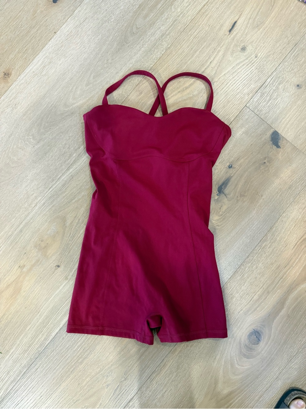 Spiritual Gangster Deep Red Sleeveless Romper